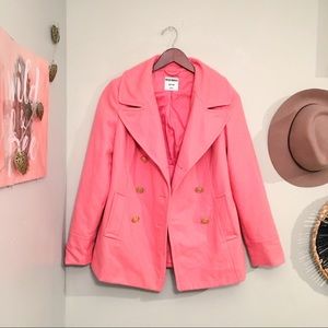 Pink Old Navy Wool Pea Coat Winter Coat